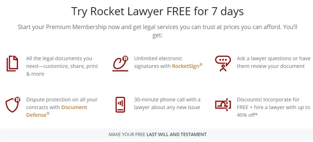 Rocket Lawyer Pembuat Wasiat Online Terbaik 